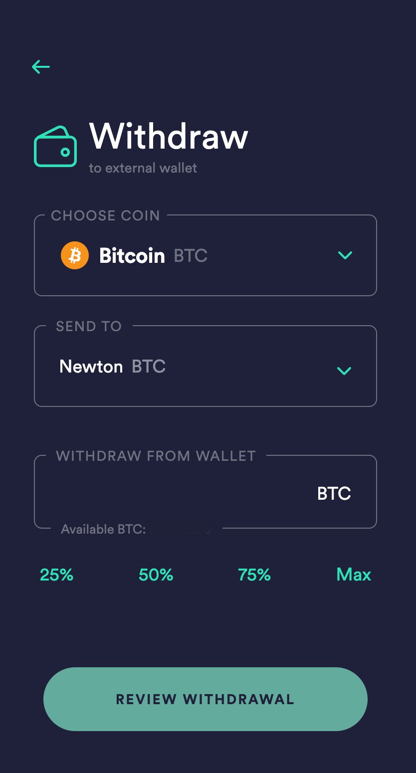 newton crypto wallet