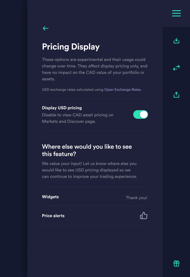Settings -- USD pricing display - Enabled.png